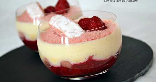 Tiramisu aux framboises et biscuits roses de Reims