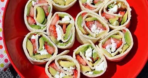 Wraps à l'avocat, fraises et feta pour l'apéro !