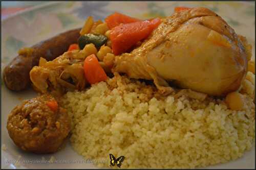 Couscous poulet merguez boulettes