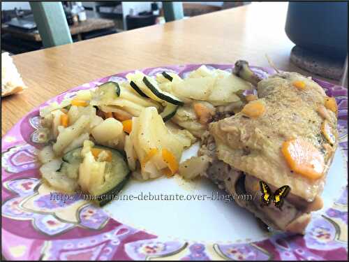 Cuisses de poulet et ses légumes au cookeo