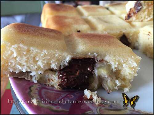 Fondant coco banane et ses carrés de chocolat