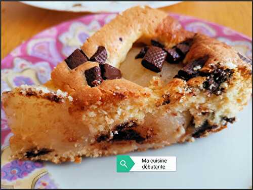 Gâteau aux poires et éclats de chocolat