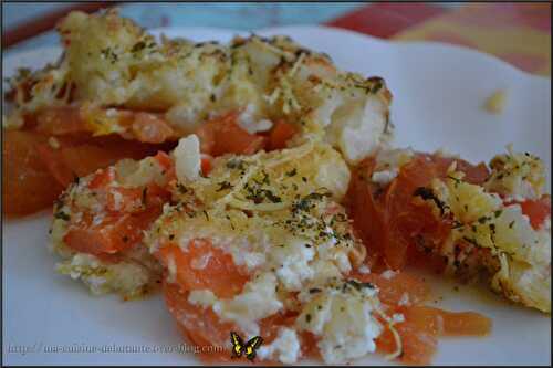 Gratin de choux fleur poivrons à la tomate