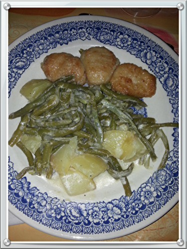 Haricots vert/ pommes de terre / nuggets