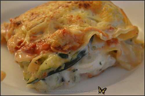 Lasagne chèvre courgette