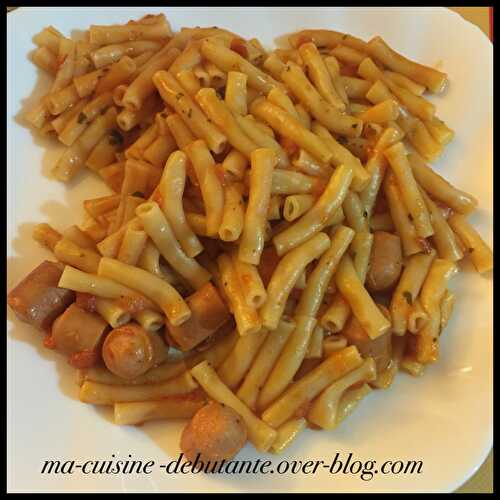 Macaronis aux saucisses de Strasbourg - Ma cuisine débutante