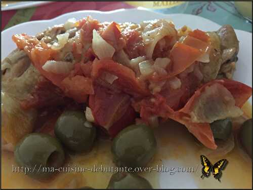 Mes cuisses de poulet aux olives et tomates