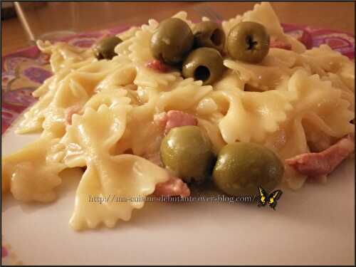 Pâtes aux lardons olives au I-companion