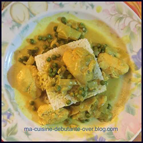 Poulet au lait coco curry