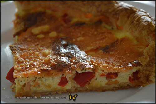 Quiche au saumon poivrons et parmesan