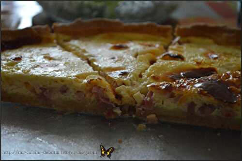 Quiche aux lardons fumés et cheddar