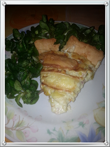 Quiche aux poireaux lardons reblochon