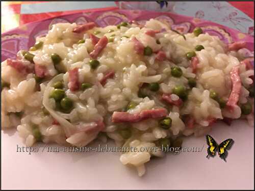 Risotto petits pois bacon au Cooking chef Gourmet