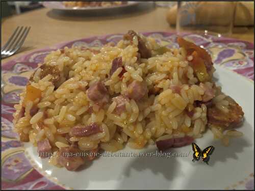 Riz au chorizo et dés de jambon au cookeo