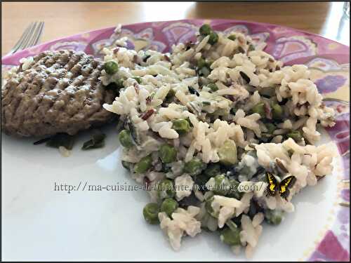 Riz avec ses légumes et steaks hachés