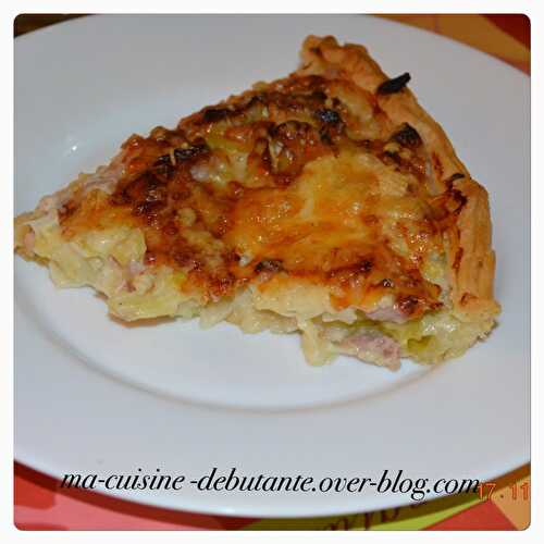 Tarte aux poireaux lardons tartiflette