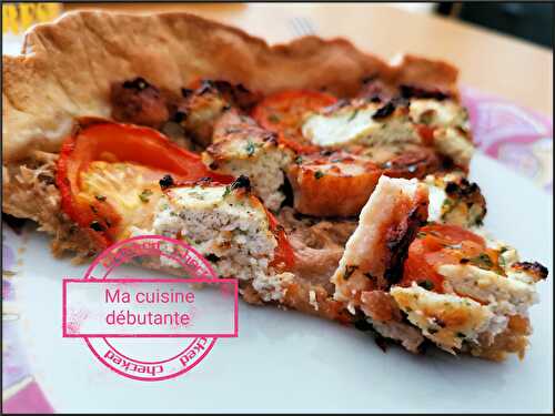 Tarte thon poulet tomate et ail et fines herbes