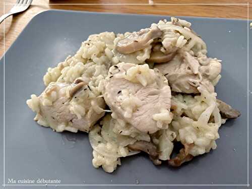 Risotto poulet champignons avec cookeasy