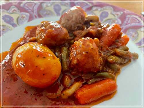 Boulettes de porc et sa jardinière avec cookeasy