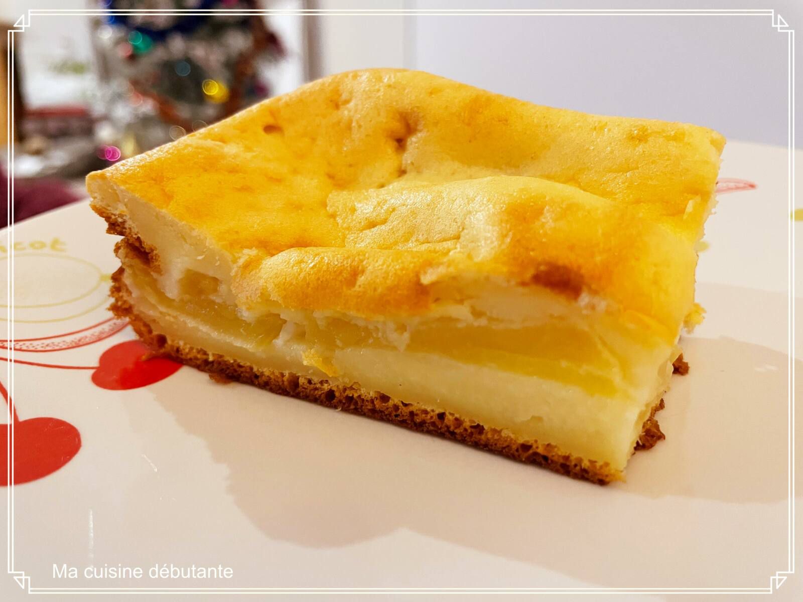 Gâteau au fromage blanc et pommes au cake factory