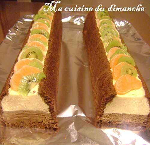 Bûche de Noël (mousse clémentine & chocolat)