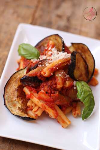 Casarecce alla Norma (aubergines, tomates et basilic)