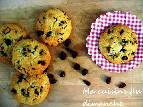 Cookies aux cranberries séchées