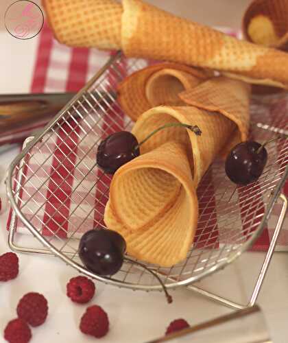 Cornets gaufrés pour glaces et sorbets