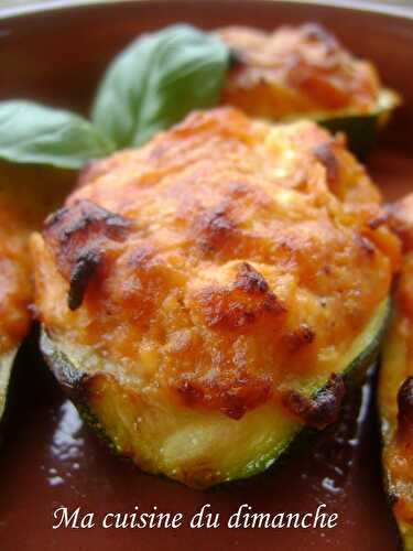 Courgettes farcies tomates & feta