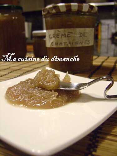 Crème de marron à la Vanille (ou confiture de châtaignes)