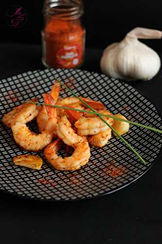 Crevettes sautées à l’ail & au piment d’Espelette