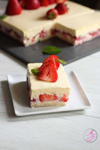 Entremets fraises & mascarpone