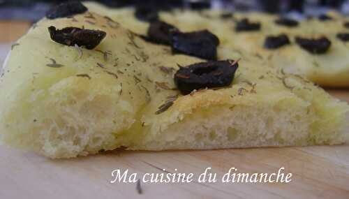 Focaccia aux olives