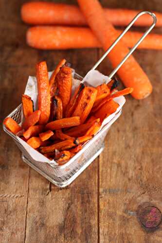 Frites de carottes rôties au four