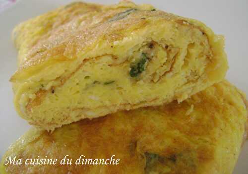 Frittata roulée à la menthe