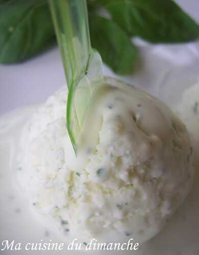 Glace au basilic & Mascarpone