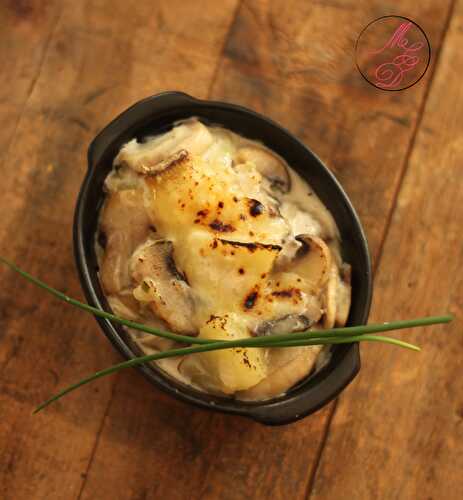 Gratin aux pommes de terre, champignons & tomme de Savoie
