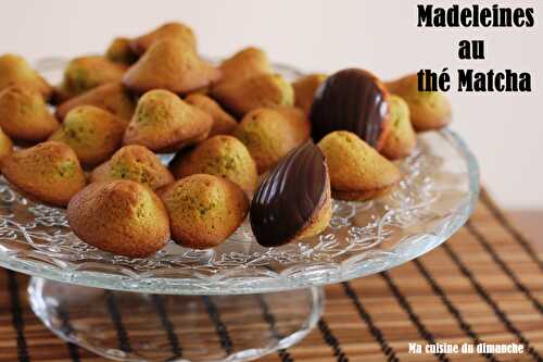 Madeleines au thé Matcha