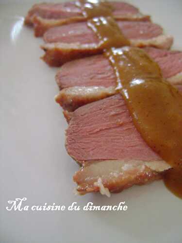 Magret de canard sauce au pain d’épices