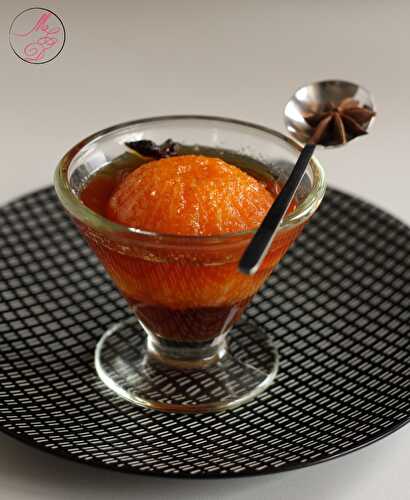 Mandarines pochées au caramel citronné
