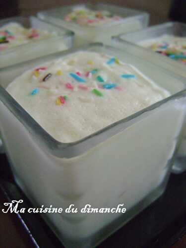 Mousse au chocolat blanc