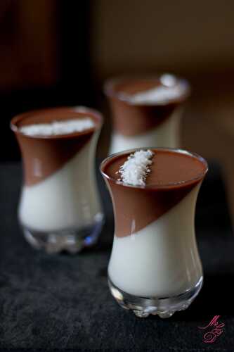 Panna cotta au lait de coco & chocolat