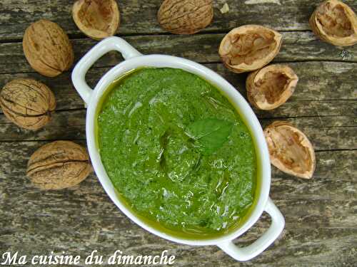 Pesto au vert de blettes & noix