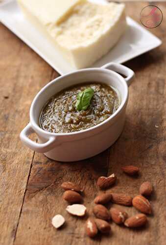 Pesto basilic, amandes & pecorino