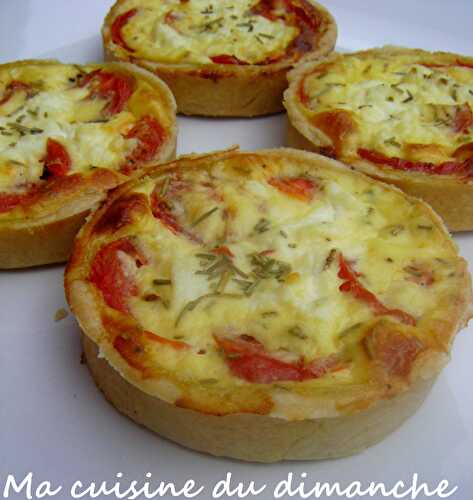 Petites quiches Tomates, Ricotta & Romarin