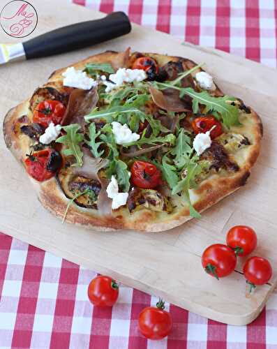 Pizza aux légumes grillés