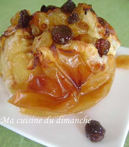 Pommes aux 2 raisins caramélisées au four