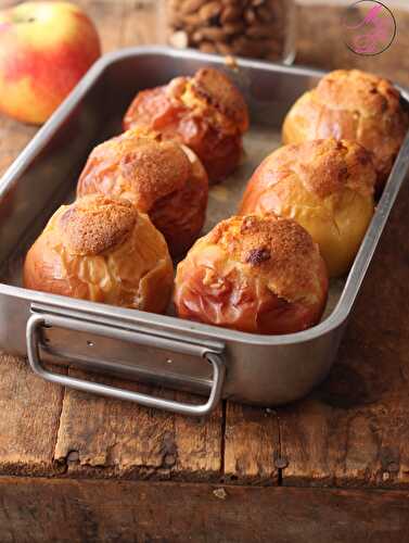 Pommes rôties au four garnies de crème d’amande
