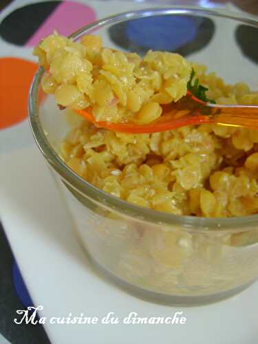 Salade de lentilles corail à l’échalotte & au curry