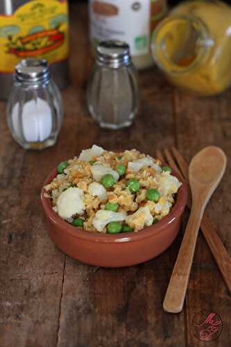 Salade de lentilles corail, chou-fleur & petits pois